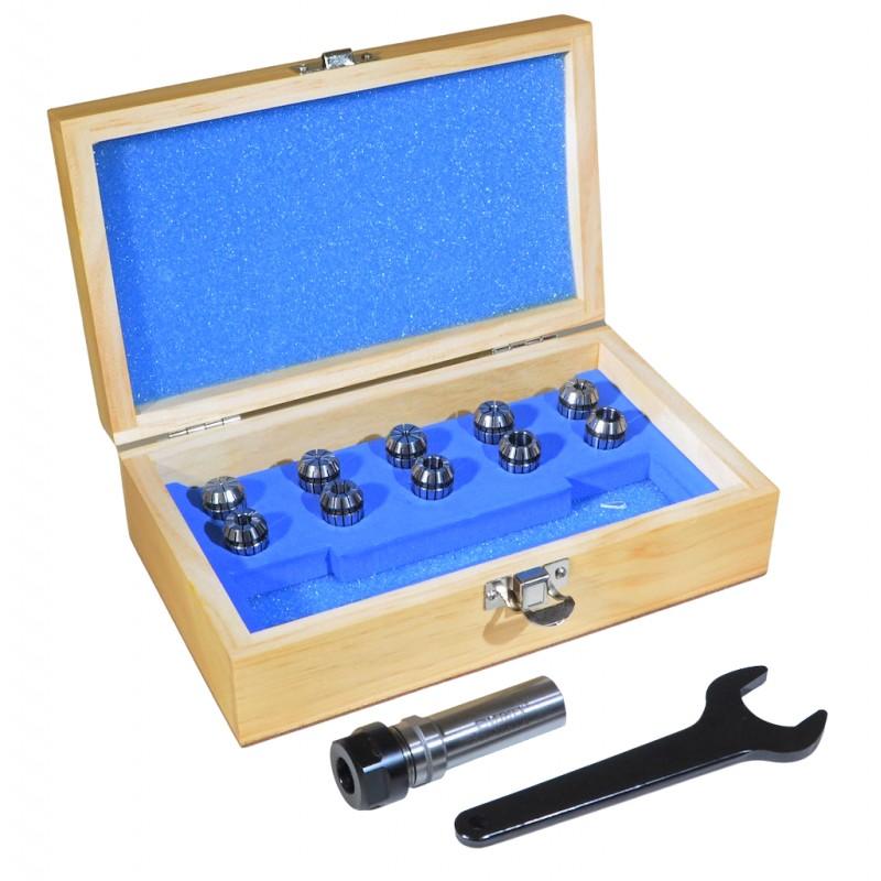 Kleštinový upínač 20x100 mm vč. kleštin ER16 10ks